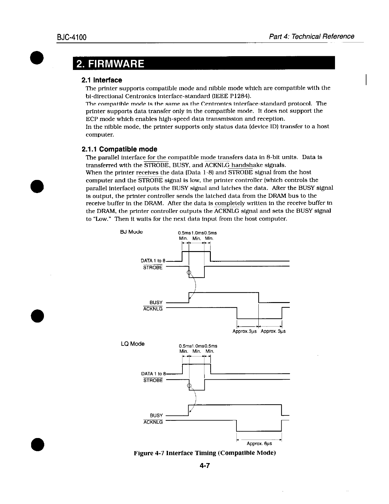 Canon BubbleJet BJC-4100 Service Manual-2